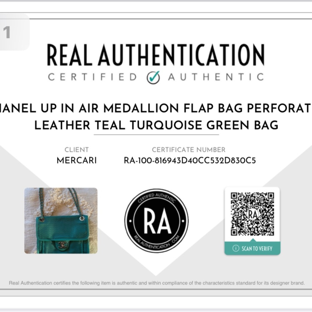 CHANEL Up in the Air Medallion Flap Bag Perforated Purse Emerald Green HOST PICK - Picture 16 of 16